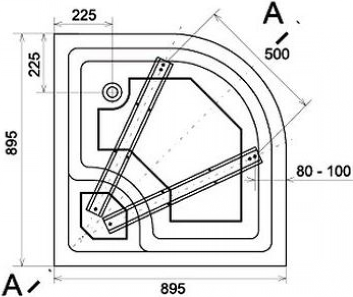    Ravak Sabina 90x90  B2C0000001