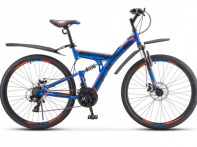 Горный велосипед Stels Focus MD (2020) LU083834 синий/неоновый/красный