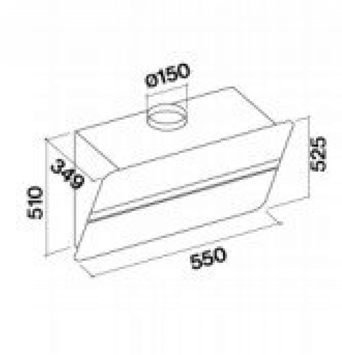   Falmec Flipper 55 P.E. Cono Vetro Bianco CFPN55.E0P2#ZZZF491F