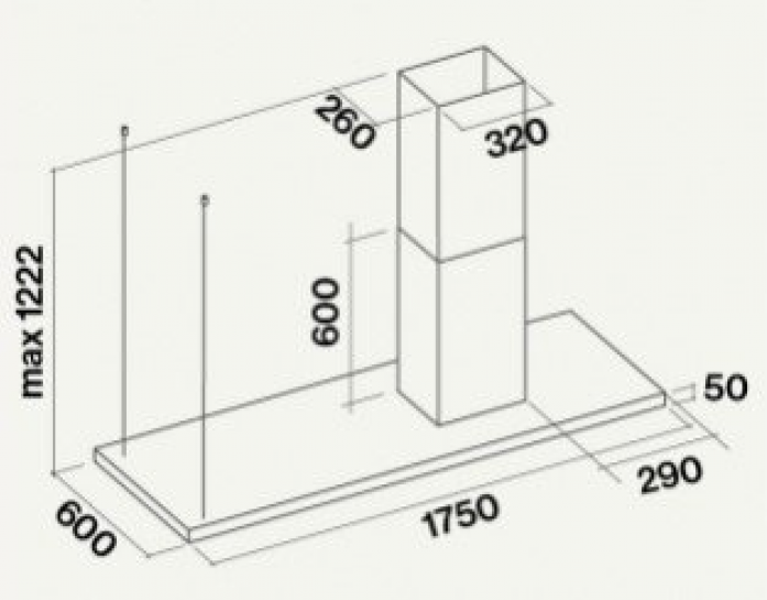   Falmec Lumen Isola Steel 175 SX CLUI75.E1P2#NEUI491F