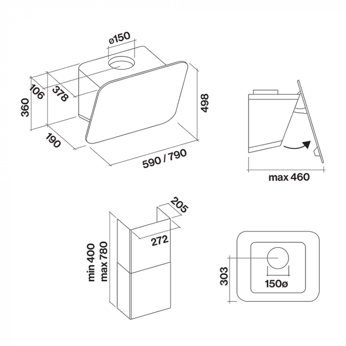   Falmec Tab White 60  CTCN60.E0P2#ZZZB491F