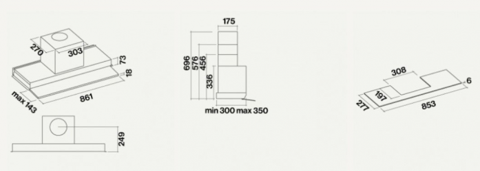   Falmec Move 90 Green Tech WH CMKN90.E4P2#ZZZF490F