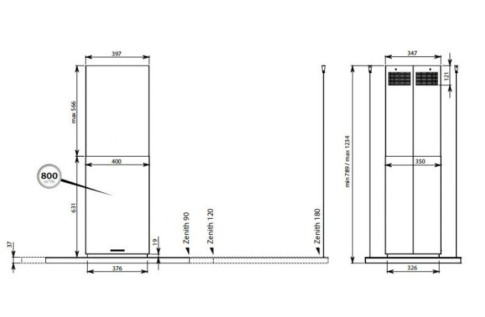   Falmec Zenith NRS Isola CZEI00.E0P2#ZZZI490F