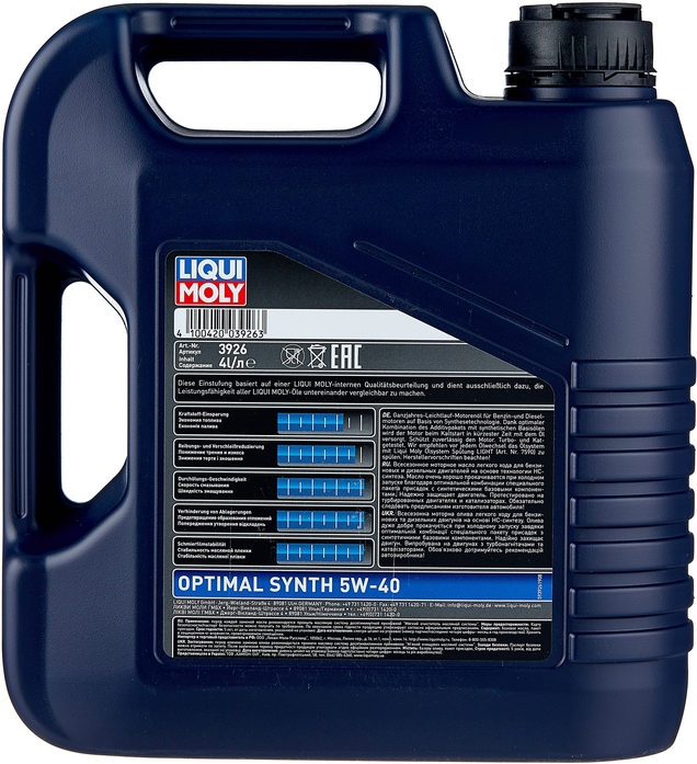   LIQUI MOLY Optimal Synth 5w40 4 3926