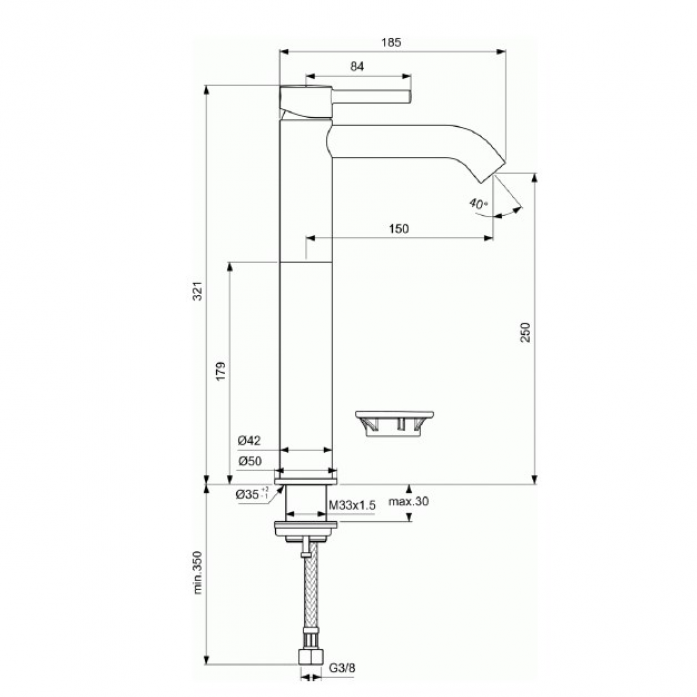    Ideal Standard Ceraline Vessel BC269AA