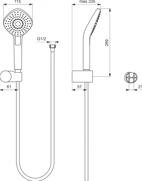   Ideal Standard Set Esla 61  BD002XC (BC224AA + A6947AA + B0387MY + B9445AA + B2619AA + B9448AA)