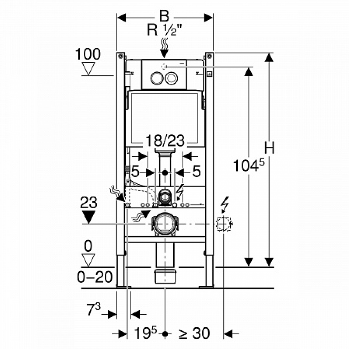   c   Geberit Delta 458.122.2U.1