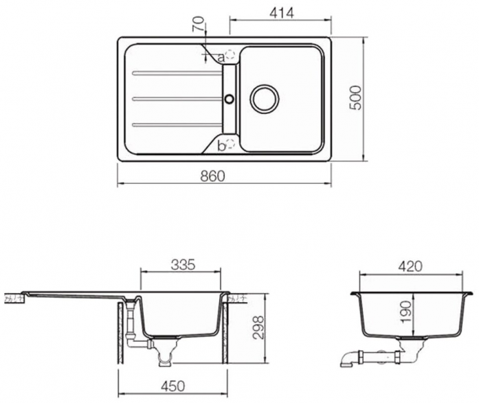   Teka SIMPLA 45-TG 1B 1D SCHWARZMETALLIC