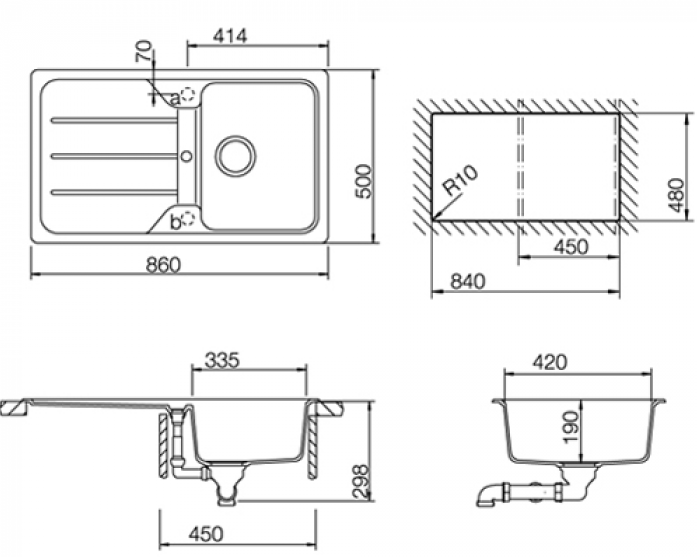   Teka Simpla 45-TG 1B 1D Carbon (40144512)