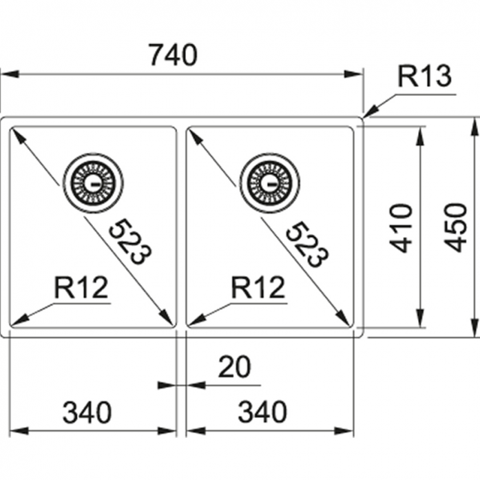   Franke BXX 220/120-34-34  