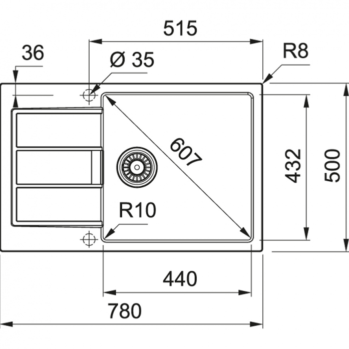   Franke S2D 611-78 XL (143.0618.384) 