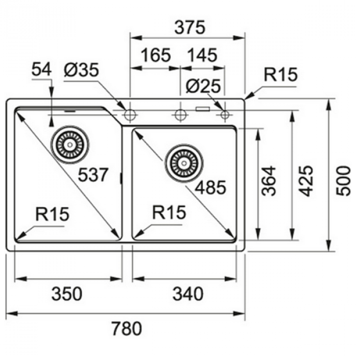   Franke UBG 620-78  114.0612.407