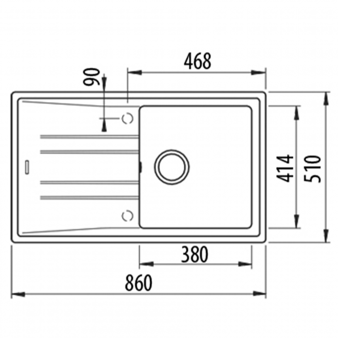   Teka Stone 50 B-TG 1B 1D White