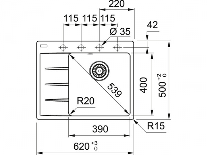   Franke CNG 611/211-62 TL   ( ) 114.0639.712