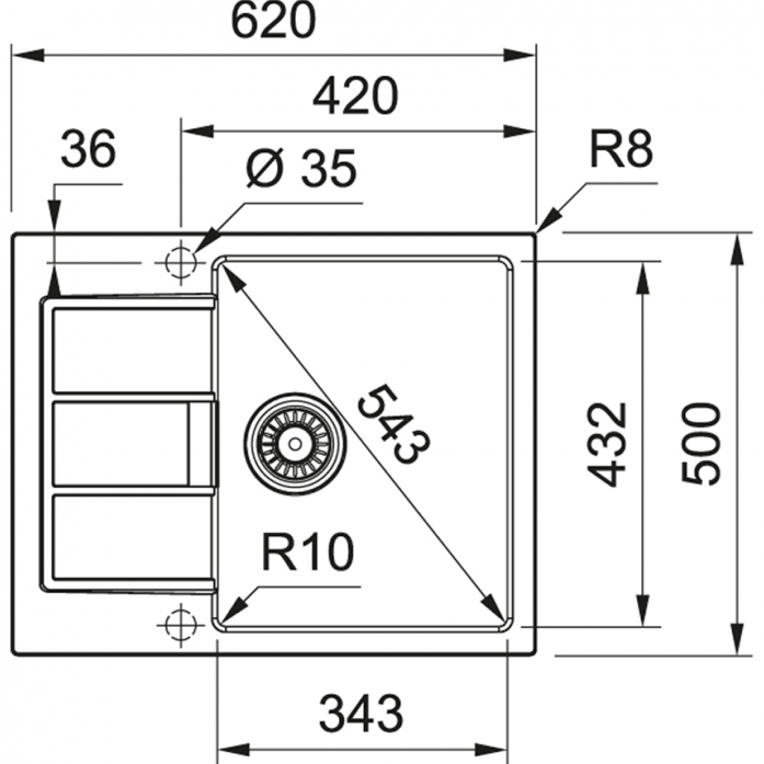   Franke S2D 611-62/500  143.0628.367