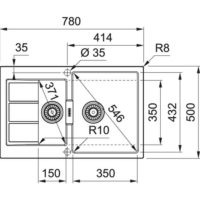   Franke S2D 651-78  143.0628.381