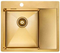Кухонная мойка Paulmark ALSTER PM825951-BGL брашированное золото, левая