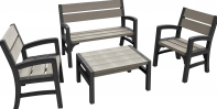 Комплект мебели Keter Montero set графит/коричневато-серый 17205049