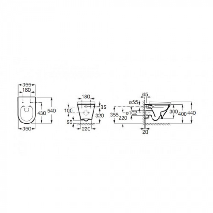  3  1 Roca  RIMLESS  SUPRALIT 7893105000