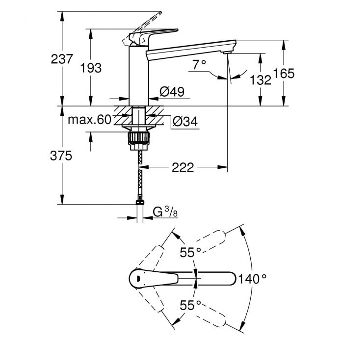    GROHE BauEdge 31693000 