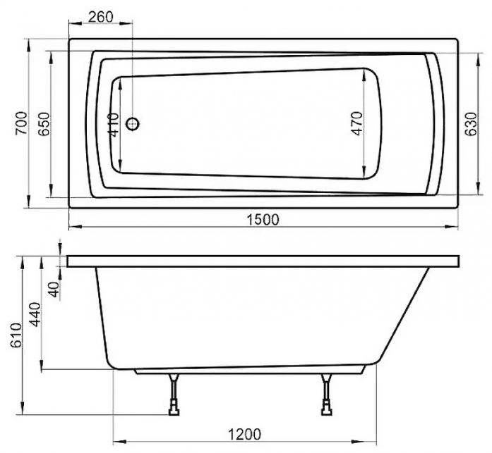  Ravak Domino Plus 15070 C641R00000