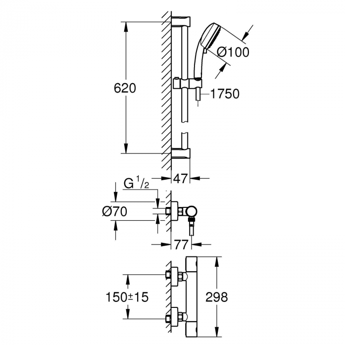       GROHE Grohtherm 800 Cosmopolitan 34768000