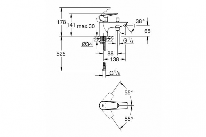     GROHE BauEdge 23562001GR 