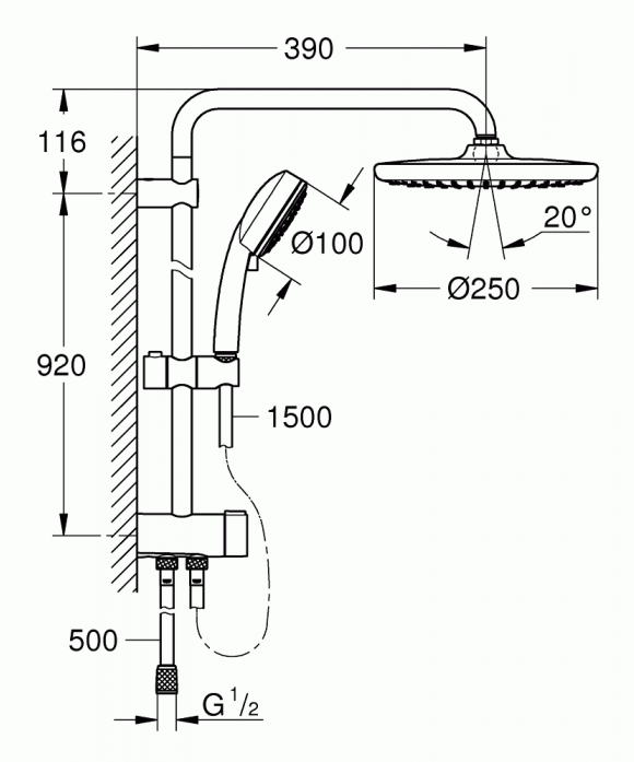   GROHE Tempesta Cosmopolitan 250 26675000