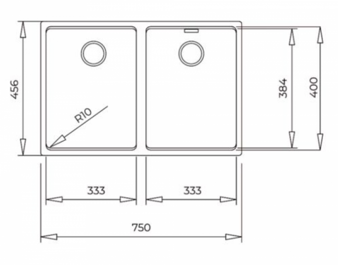   Teka RADEA R10 2B 750 M-TG WHITE