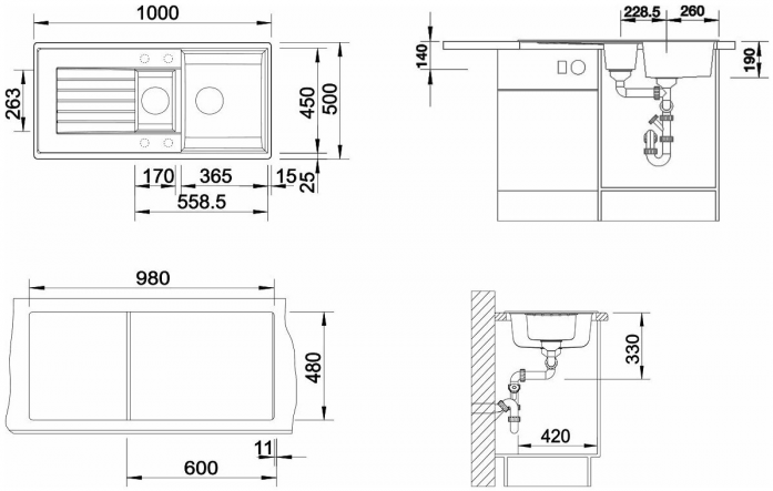   Blanco ZIA 6 S  Silgranit 526021