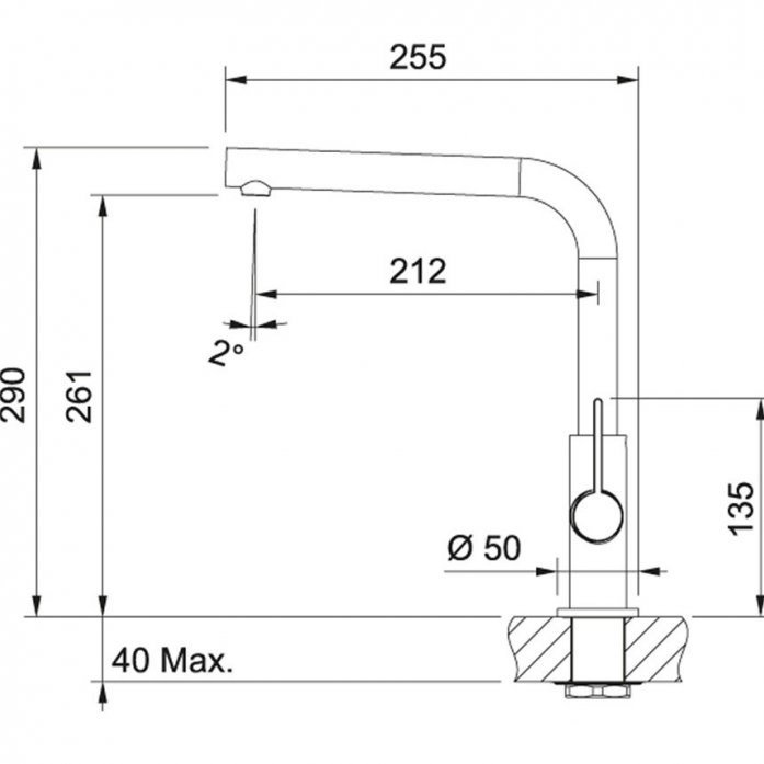  Franke Neptune Evo spout 115.0373.930  