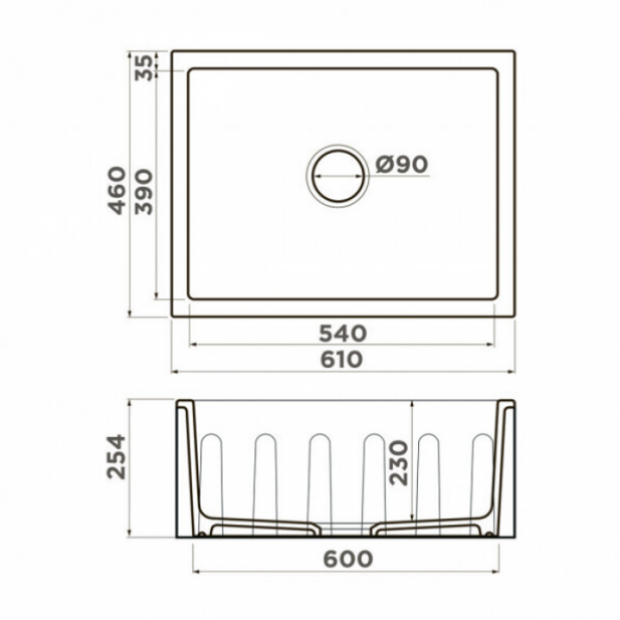  Omoikiri Mikura 61-WH Glossy  4993257