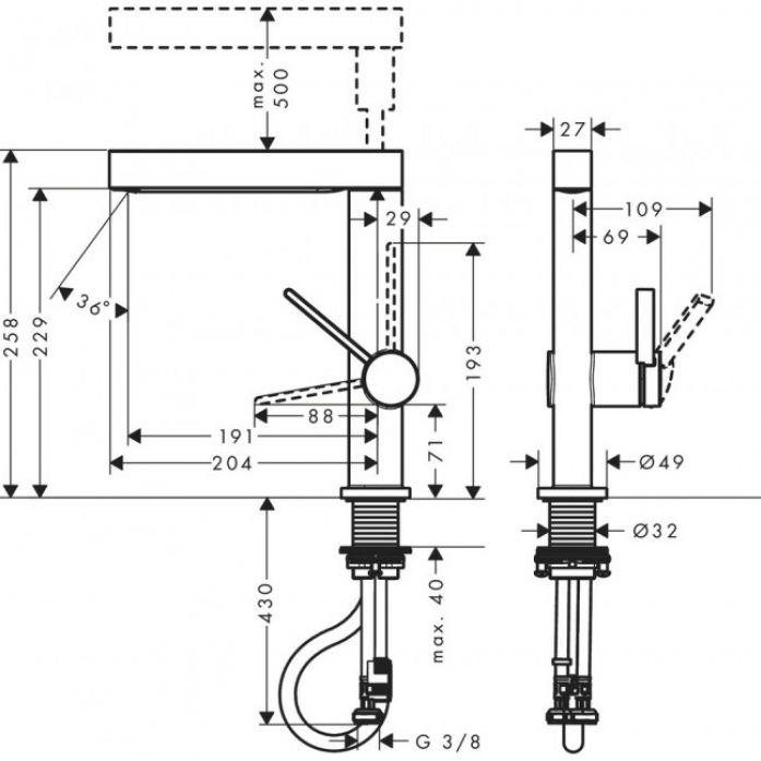    Hansgrohe Finoris 76063700  