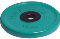 Диск MB Barbell олимпийский d 51 мм цветной 10,0 кг (зелёный)
