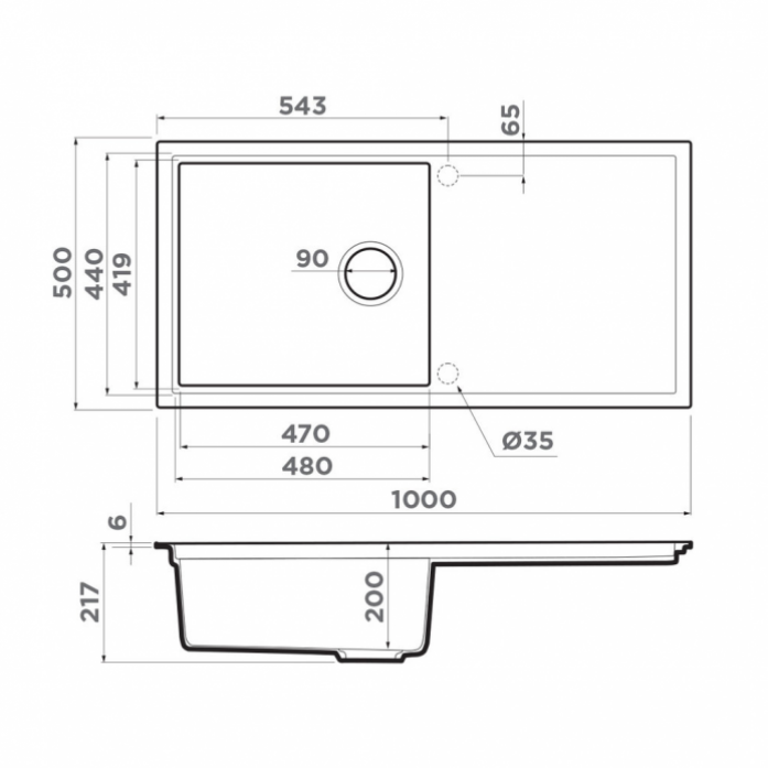  Omoikiri Sintesi 100-GB  4997125