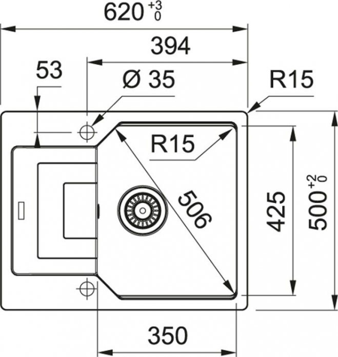   Franke UBG 611-62 (114.0612.257) 