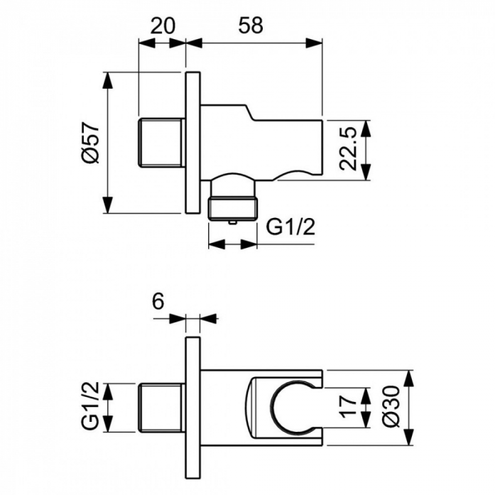     Ideal Standard ALPHA BD125AA  (A7184AA + B961368AA + A2403AA + BC807AA )