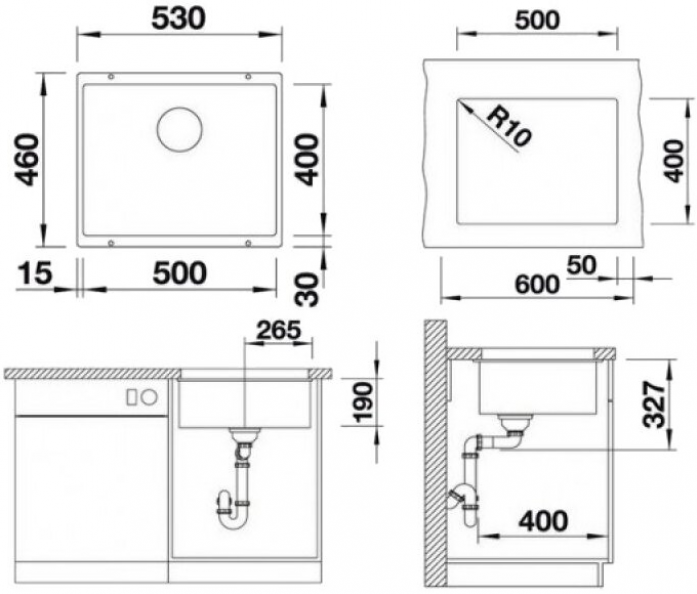   Blanco SUBLINE 500-U   527353