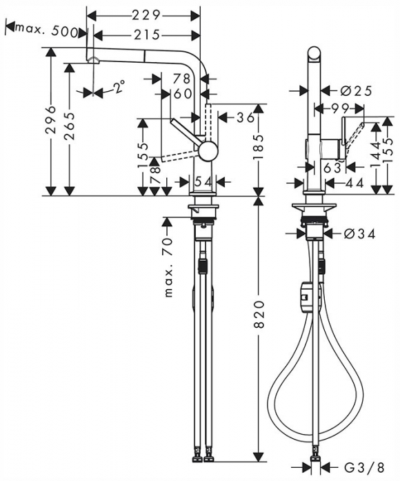    Hansgrohe Talis M54 72808800 