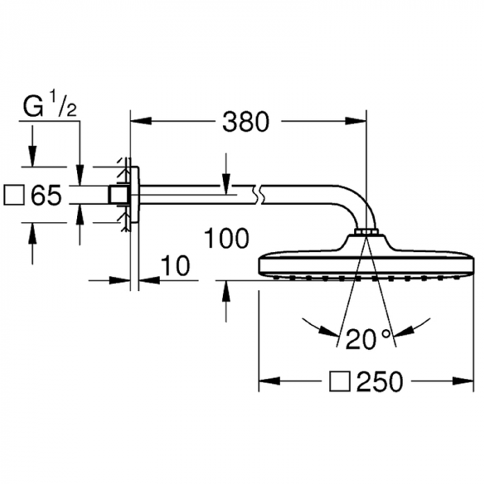   GROHE Tempesta 250 Cube 26682000 