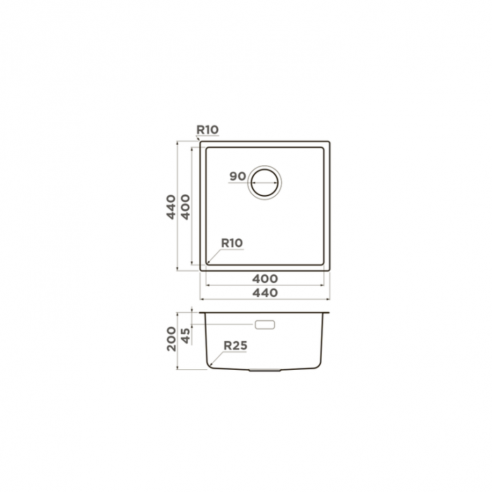  Omoikiri Tadzava 44-U/I-GM Ultra   4993265