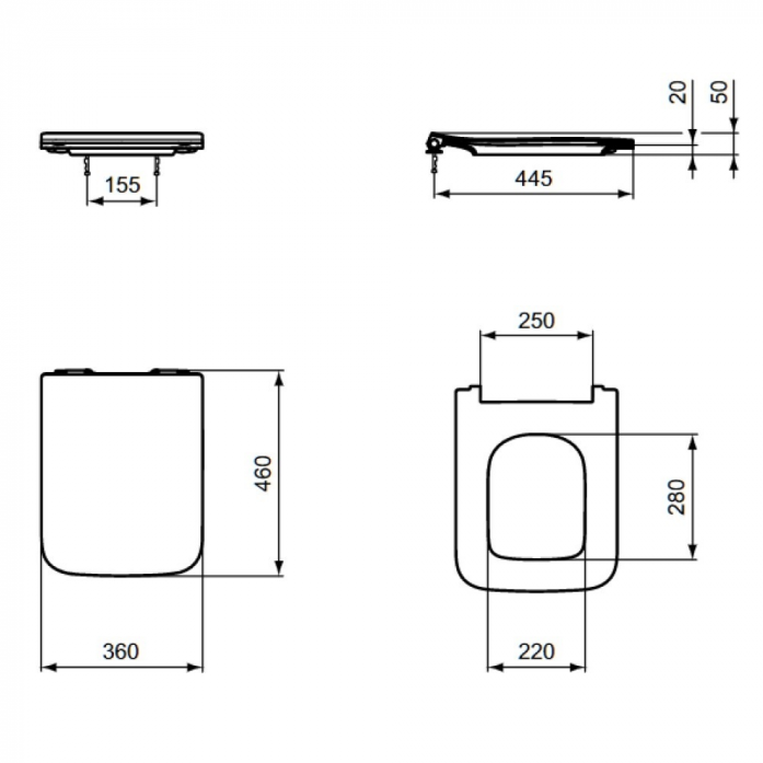      Ideal Standard BLEND CUBE SANDWICH T521101 