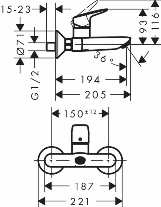 C   Hansgrohe Logis 71225000 