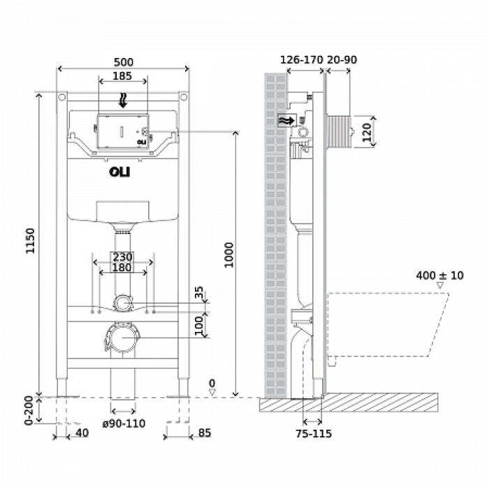  POINT OLI 120 ECO Sanitarblock pneumatic+ Karisma  + Point  PN41041  879235pKA00+PN41041