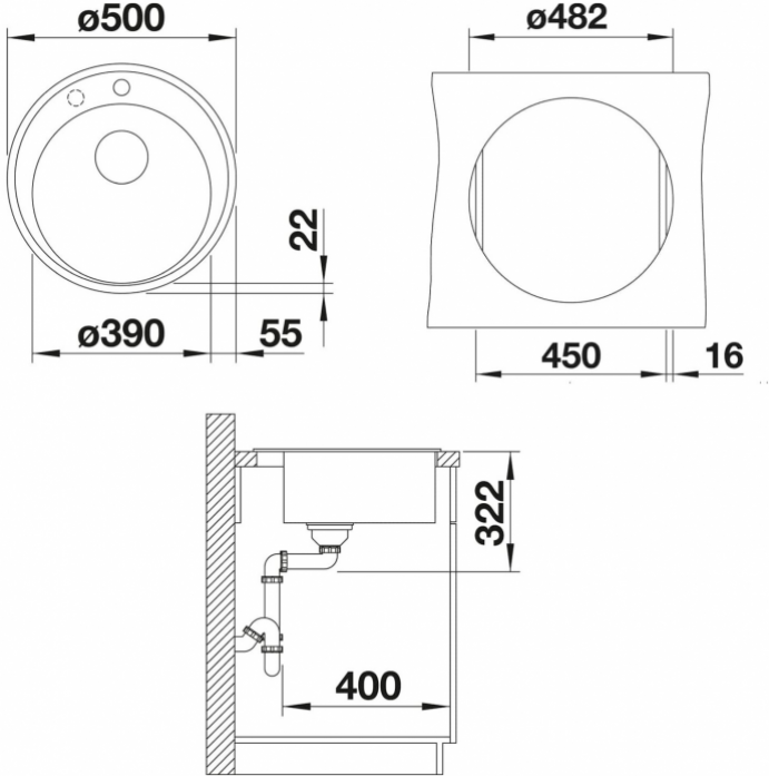   Blanco RIONA 45  Silgranit 521401