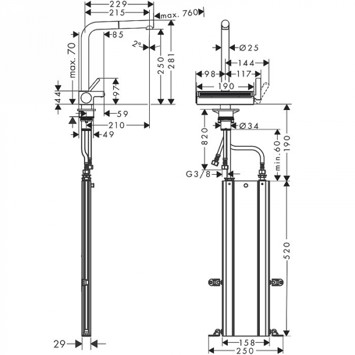    Hansgrohe Aquno Select M81 73830000 