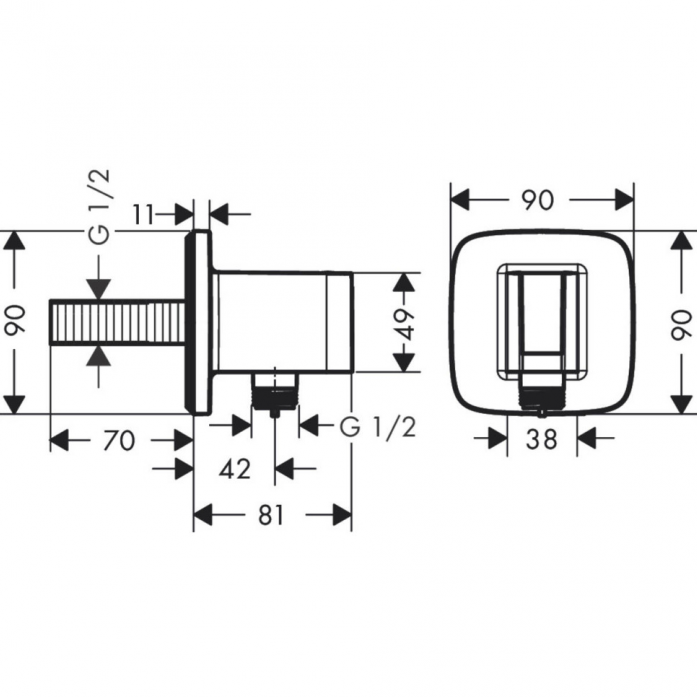   Hansgrohe Fixfit Porter Q 26887340  