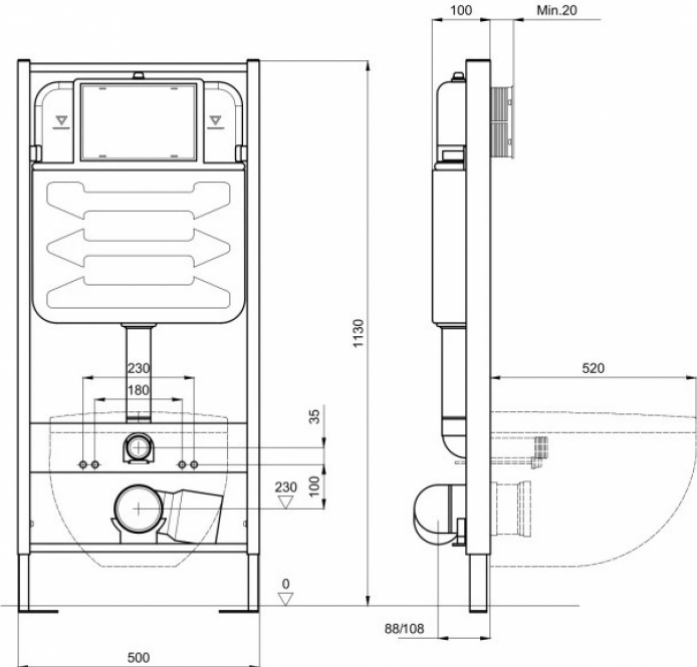  Ideal Standard ST533018 ( T533001 i.life B   +   KDI-0000018 +  INS-0000012 + )