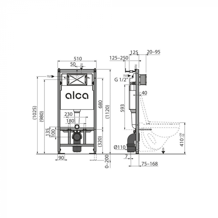   AlcaPlast AM101/1120-4:1 RU M671-0001    