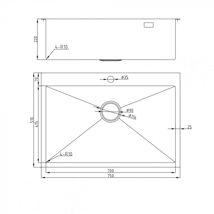    Milacio Denia 750 Steel MC.77508 